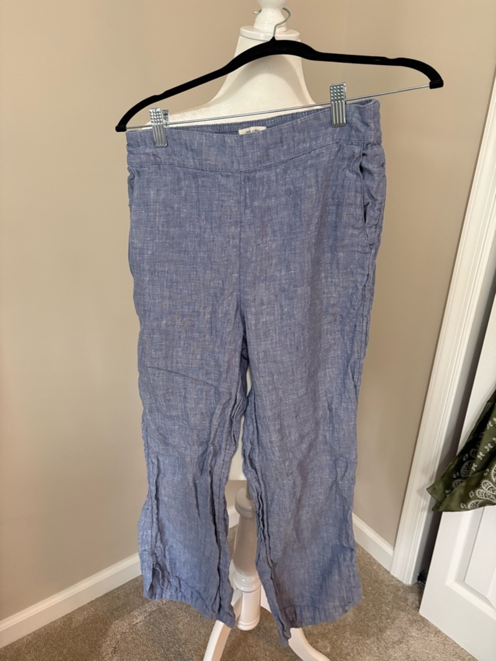 Christian Siriano Light Chambray Linen Pants